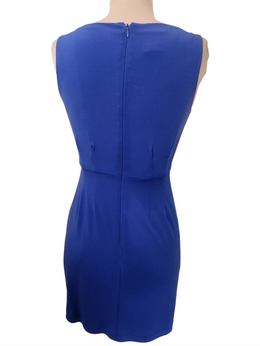 SUZI CHIN for MAGGY BOUTIQUE Twist Front  Sleeveless Sheath Dress - Size 4P - Picture 8 of 16